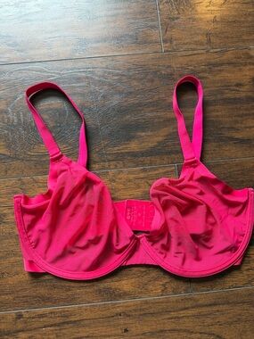 Women's Hot Pink Underwire Bra - CUUP The Plunge 34G (N13)